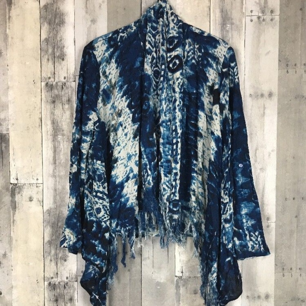 Anthropologie Small En Creme Indigo Boho Jacket